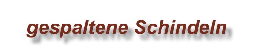 gespaltene Schindeln