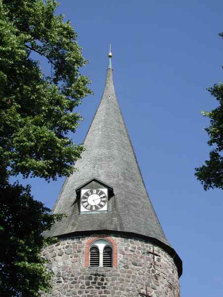 Eiche Schindeln auf einem Kirchturm